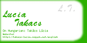 lucia takacs business card